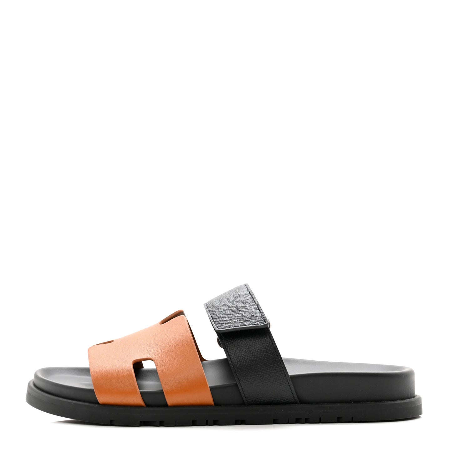 Heritage Calfskin Epsom Mens Chypre Sandals 39 Naturel H Black