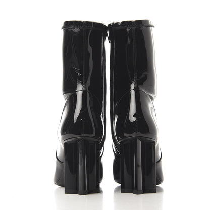 Louis Vuitton Patent Uniformes Silhouette Ankle Boots 36 Black 6 of 7