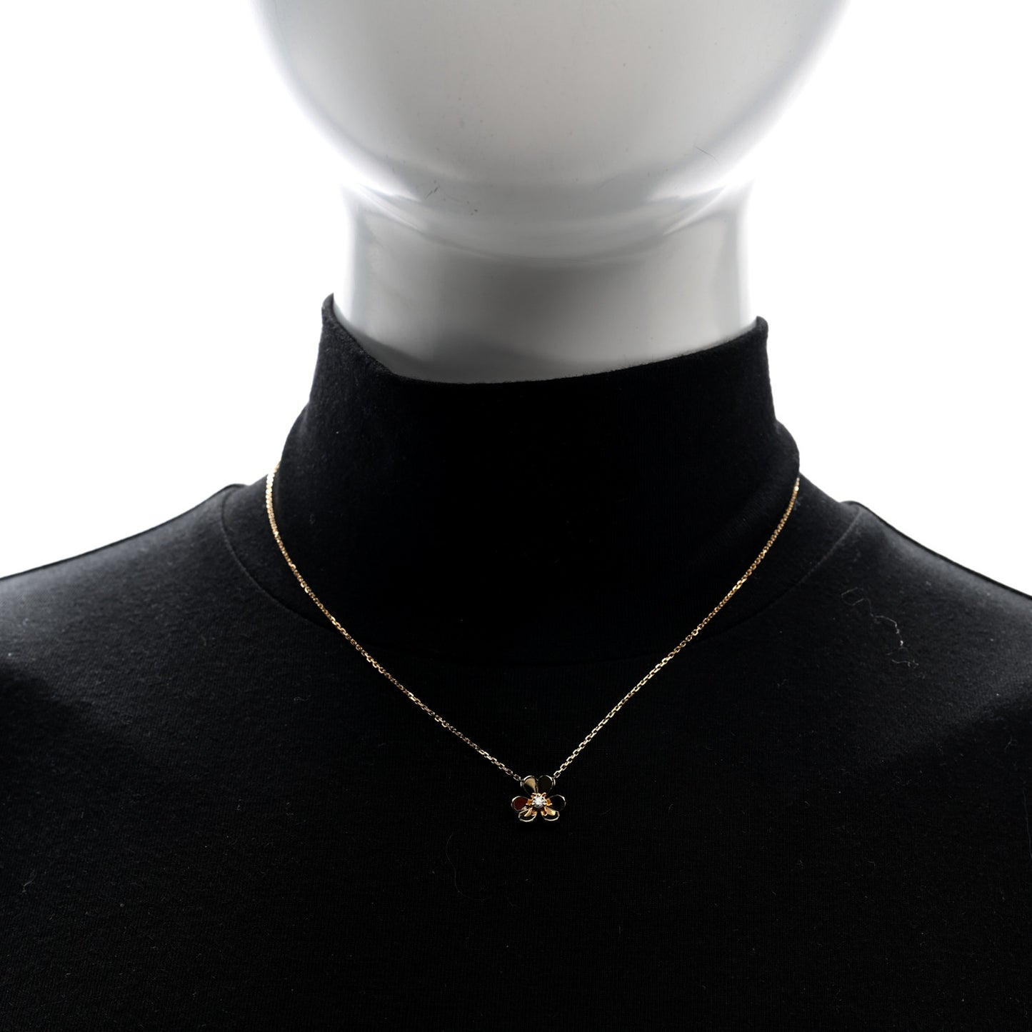 18K Yellow Gold Diamond Mini Frivole Pendant Necklace