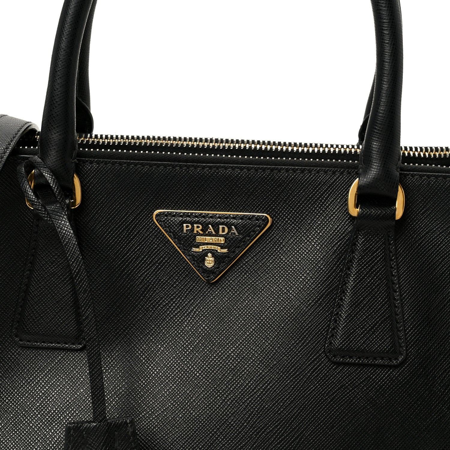 Prada Saffiano Small Galleria Double Zip Tote Black 8 of 10