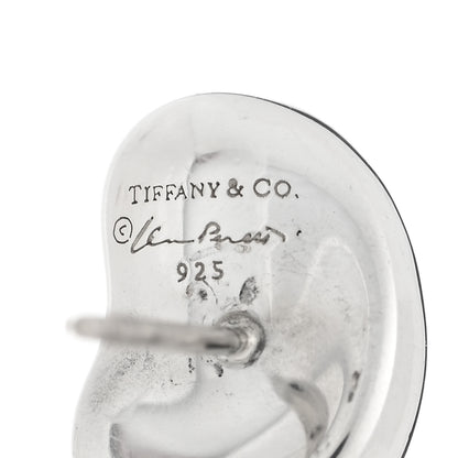Tiffany Sterling Silver 12mm Elsa Peretti Bean Earrings 4 of 5