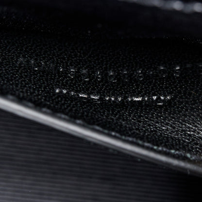 Saint Laurent Grain De Poudre Textured Mixed Matelasse Triquilt Small Monogram Monochrome Satchel Black 8 of 11