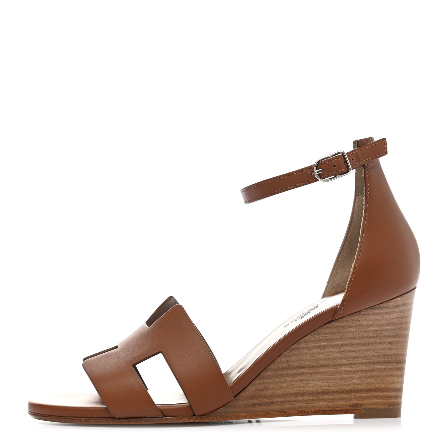 Calfskin Legend Wedge Sandals 36 Gold