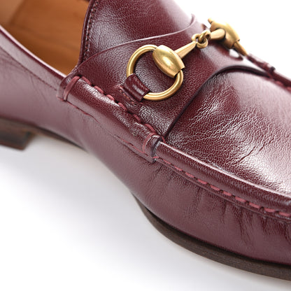 Gucci Goatskin Mens Horsebit Loafers 9 Bright Bordeaux 9 of 13