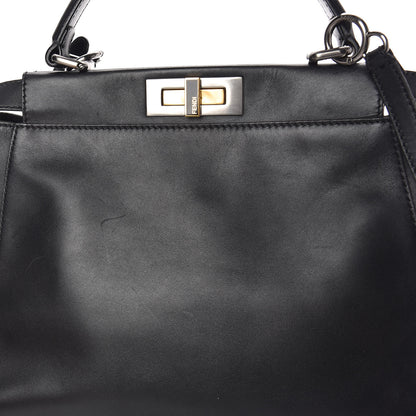Fendi Vitello Suede Medium Peekaboo Iconic Satchel Black 18 of 19