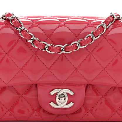 Chanel Patent Calfskin Quilted Mini Rectangular Flap Pink 8 of 11