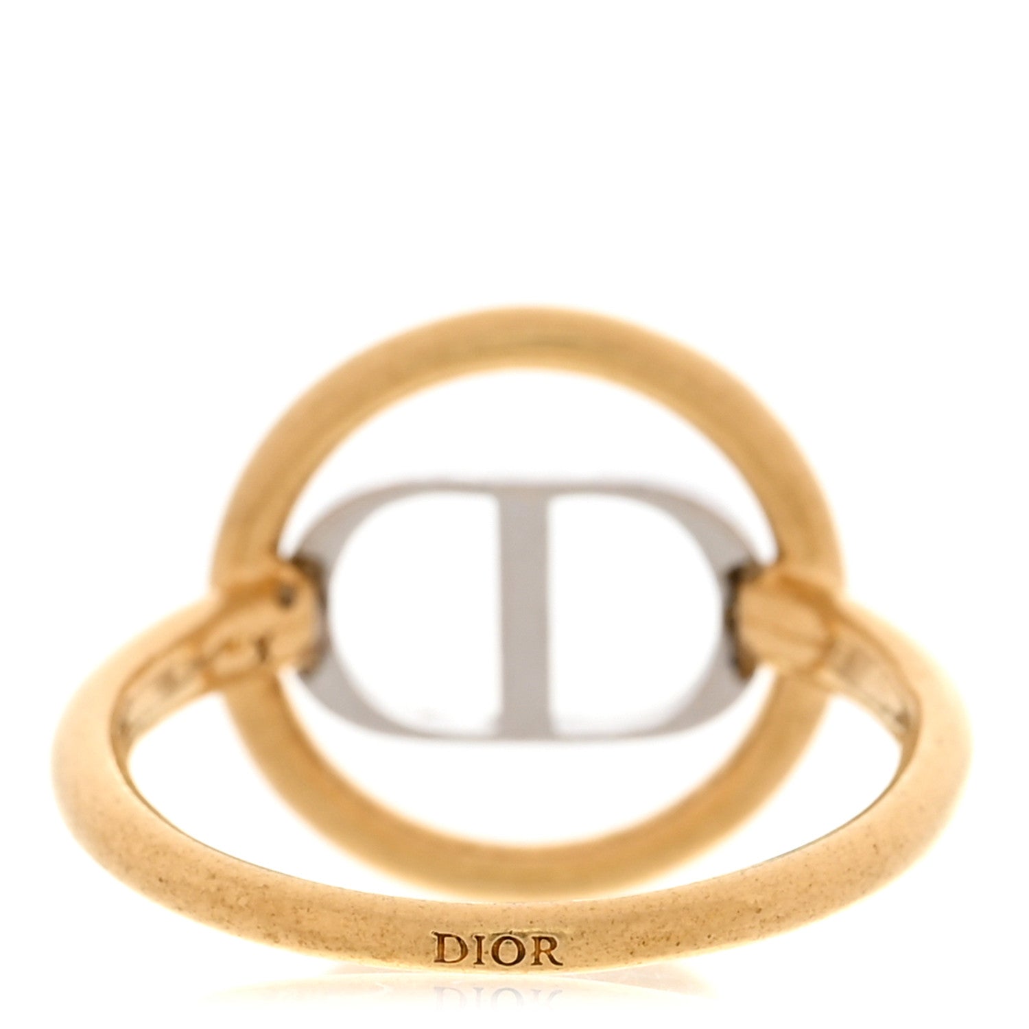 Christian Dior Metal Montaigne 30 Ring Silver Gold 3 of 6