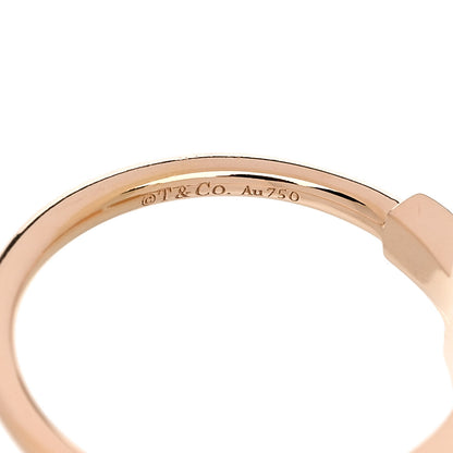 Tiffany 18K Rose Gold Diamond T Wire Ring 52 6 4 of 4