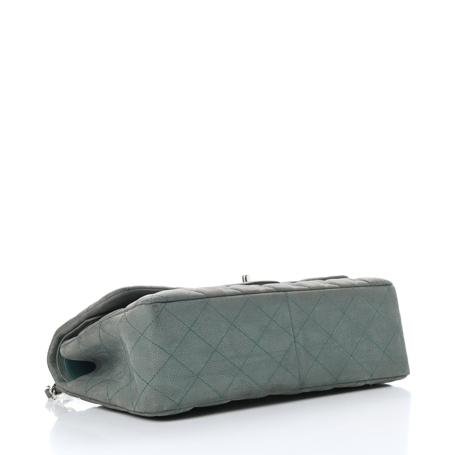 Chanel Iridescent Caviar Quilted Jumbo Double Flap Turquoise 4 of 13