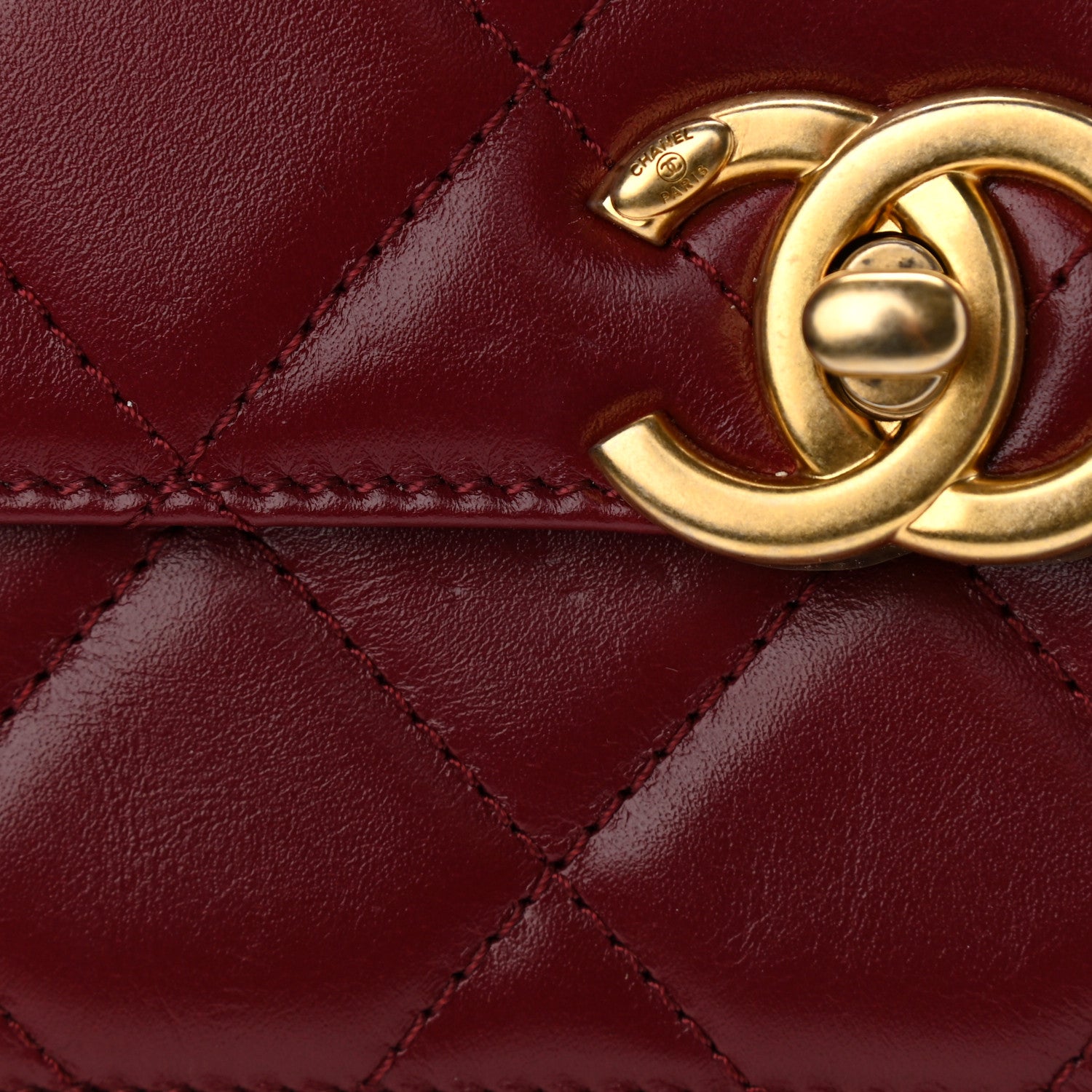 Chanel Calfskin Quilted Mini Perfect Fit Flap Burgundy 11 of 13