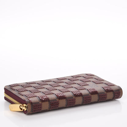 Louis Vuitton Damier Paillettes Zippy Wallet Red 4 of 7