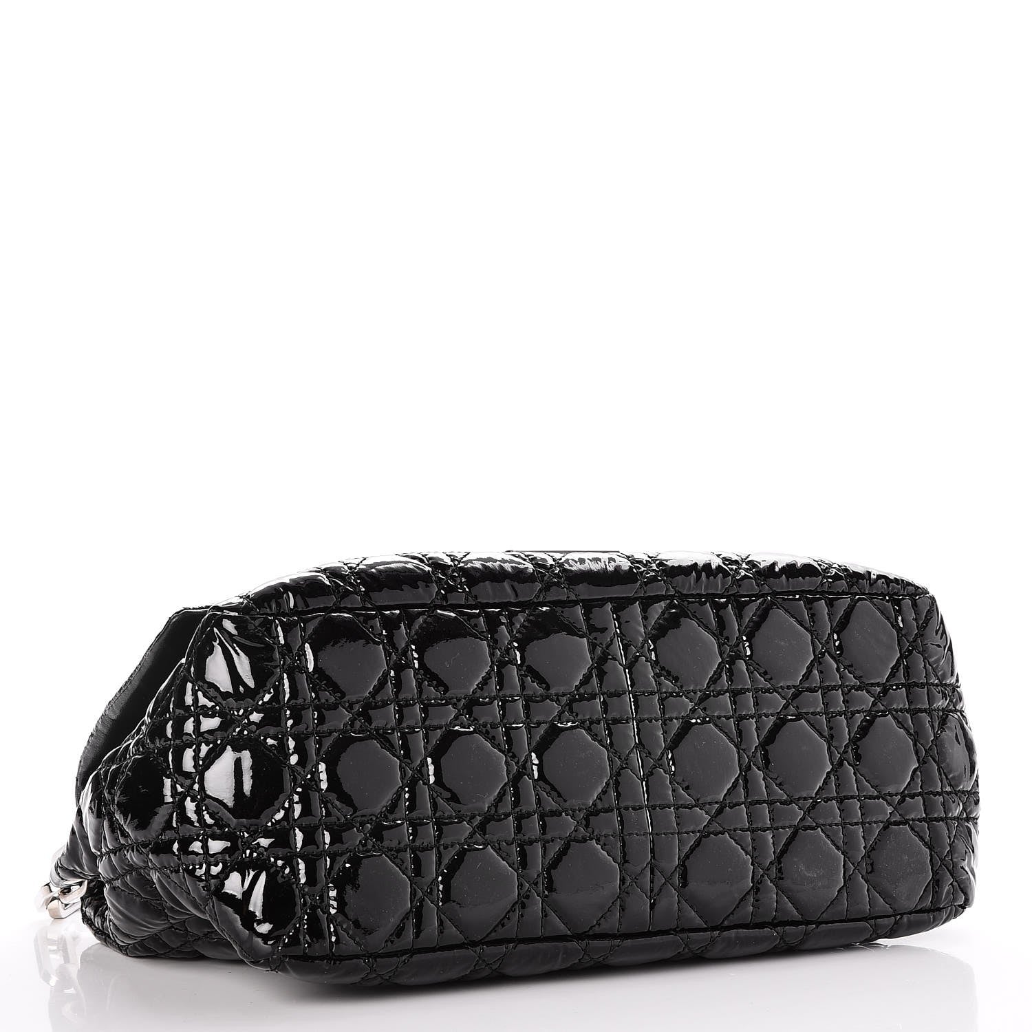 Christian Dior Patent Cannage New Lock Flap Black 4 of 7