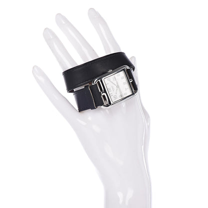 Hermes Stainless Steel Barenia 29mm Cape Cod Double Tour Quartz Watch Noir 2 of 6