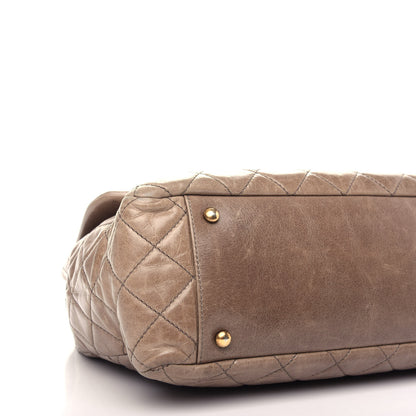 Chanel Glazed Calfskin Large Castle Rock Flap Dark Beige 8 of 10