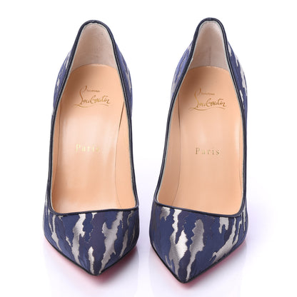 Christian Louboutin Jacquard Camouloubi Pigalle Follies 100 Pumps 37 Bavarios 2 of 8