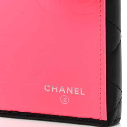 Chanel Calfskin Quilted Cambon Long Double Wallet Black 7 of 12