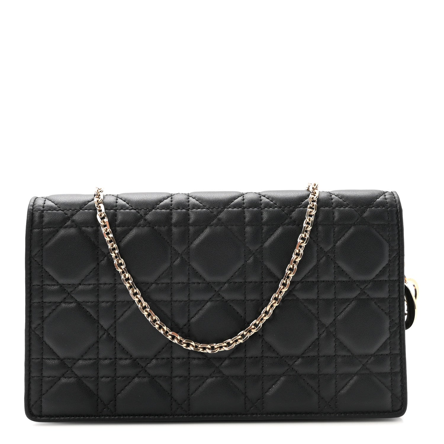 Christian Dior Lambskin Cannage Lady Dior Pouch Black 1 of 10