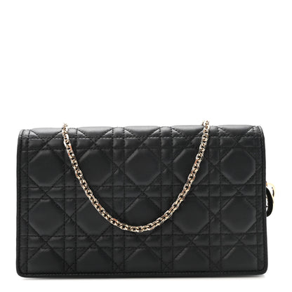 Christian Dior Lambskin Cannage Lady Dior Pouch Black 1 of 10