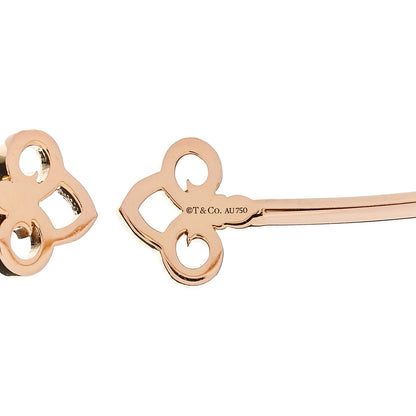 Tiffany 18K Rose Gold Diamond Fleur De Lis Wire Bracelet 3 of 3