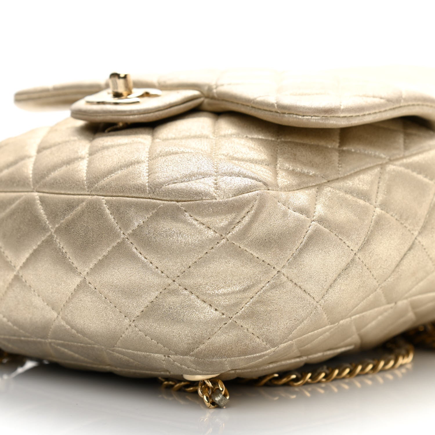 Chanel Metallic Lambskin Quilted Small In Seoul Backpack Light Gold 9 of 10