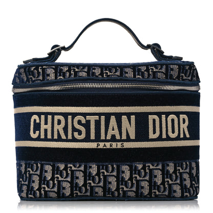 Christian Dior Oblique Diortravel Vanity Case Blue 1 of 14