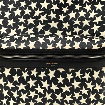 Saint Laurent Calfskin Star Print Hunting Backpack Black White 8 of 11