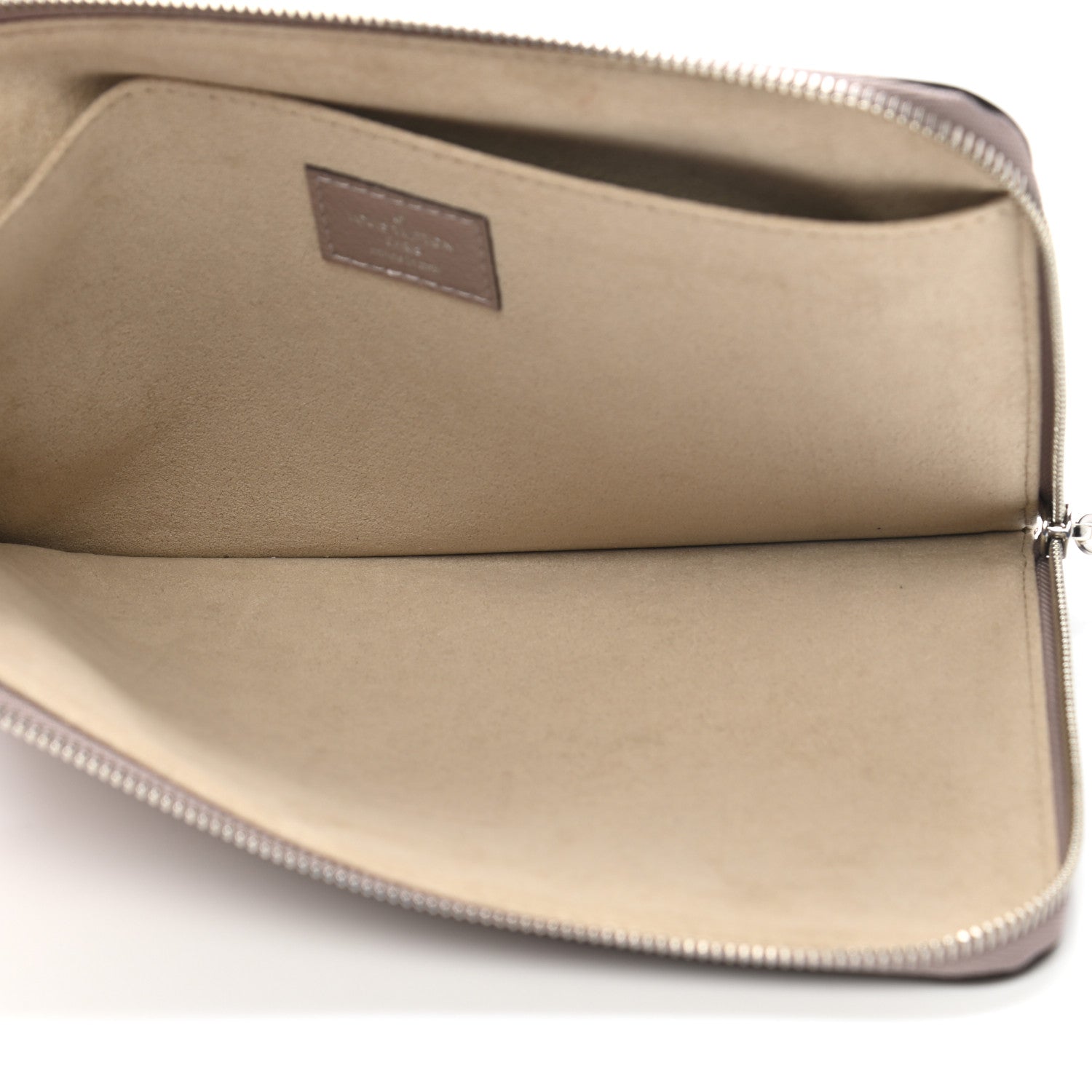 Louis Vuitton Calfskin Zip Pouch Taupe 5 of 7