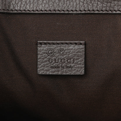 Gucci Monogram Dollar Calfskin O Drawstring Backpack Beige Ebony Testa di Moro Dark Chocolate 6 of 10