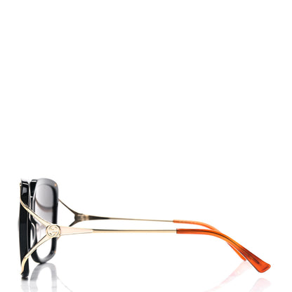 Gucci Acetate Butterfly Sunglasses GG0647S Black White 3 of 4