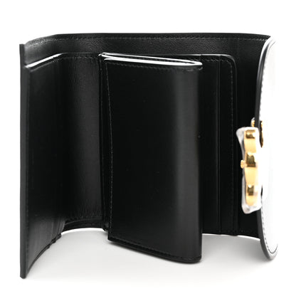Celine Shiny Calfskin Small Triomphe Wallet Black 5 of 9