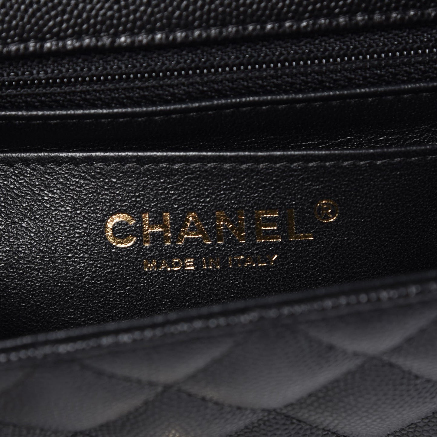 Caviar Quilted Mini Rectangular Flap Black