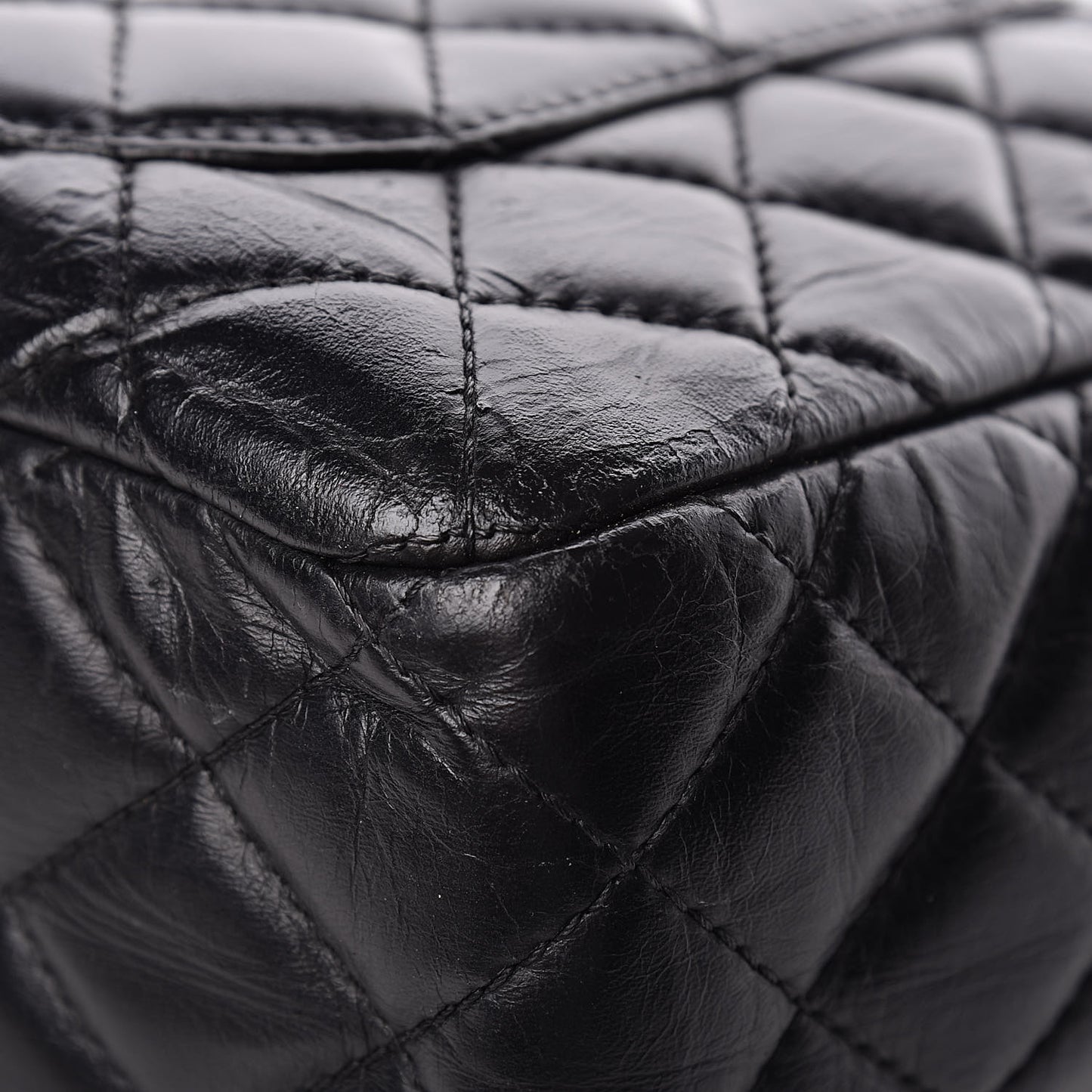 Lambskin Quilted Large Camera Case Black