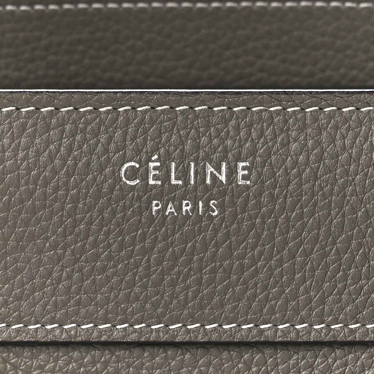 Celine Drummed Calfskin Micro Luggage Souris 8 of 12