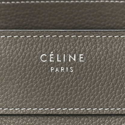 Celine Drummed Calfskin Micro Luggage Souris 8 of 12