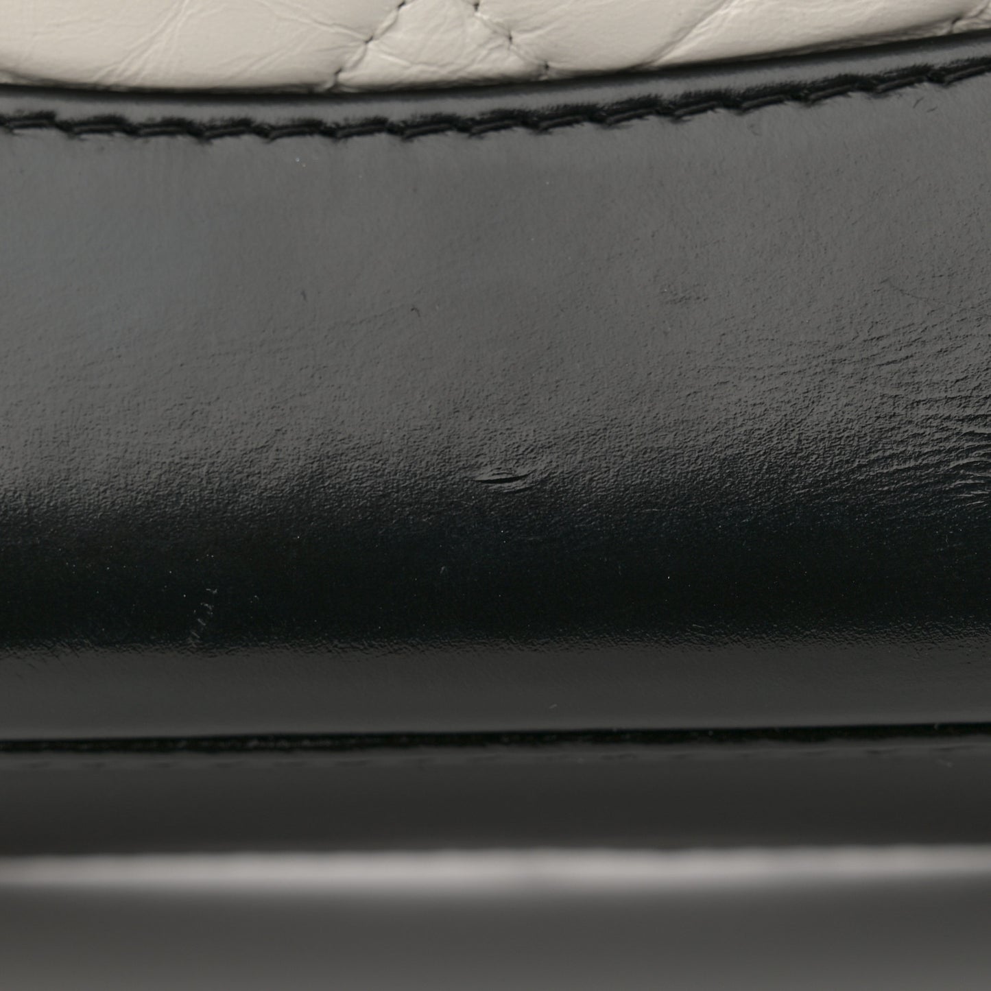 Aged Calfskin Quilted Small Gabrielle Backpack Black White