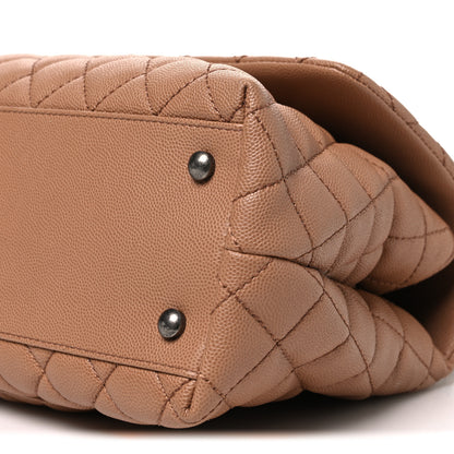 Chanel Caviar Quilted Small Coco Handle Flap Beige 10 of 10