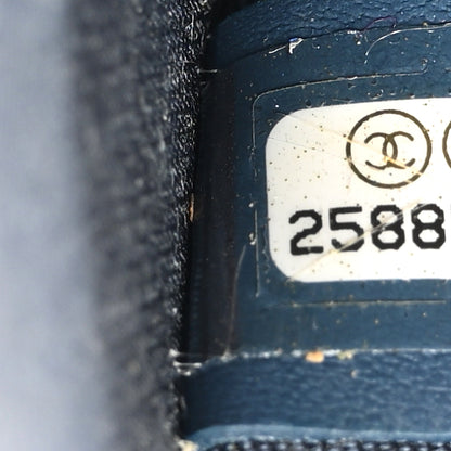 Chanel Caviar Quilted Zipped Key Holder Case Navy 7 of 7