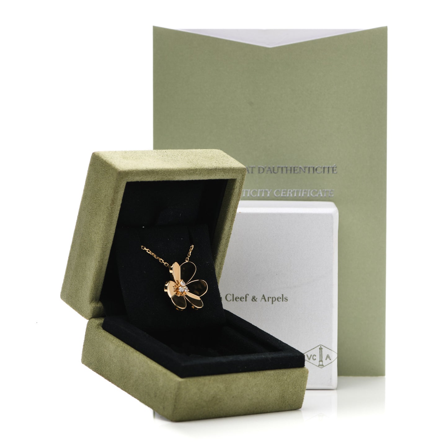 18K Yellow Gold Diamond Large Frivole Pendant Necklace