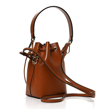 Fendi Vitello King F is Fendi Logo Embossed Mini Mon Tresor Bucket Bag Cuoio 3 of 11