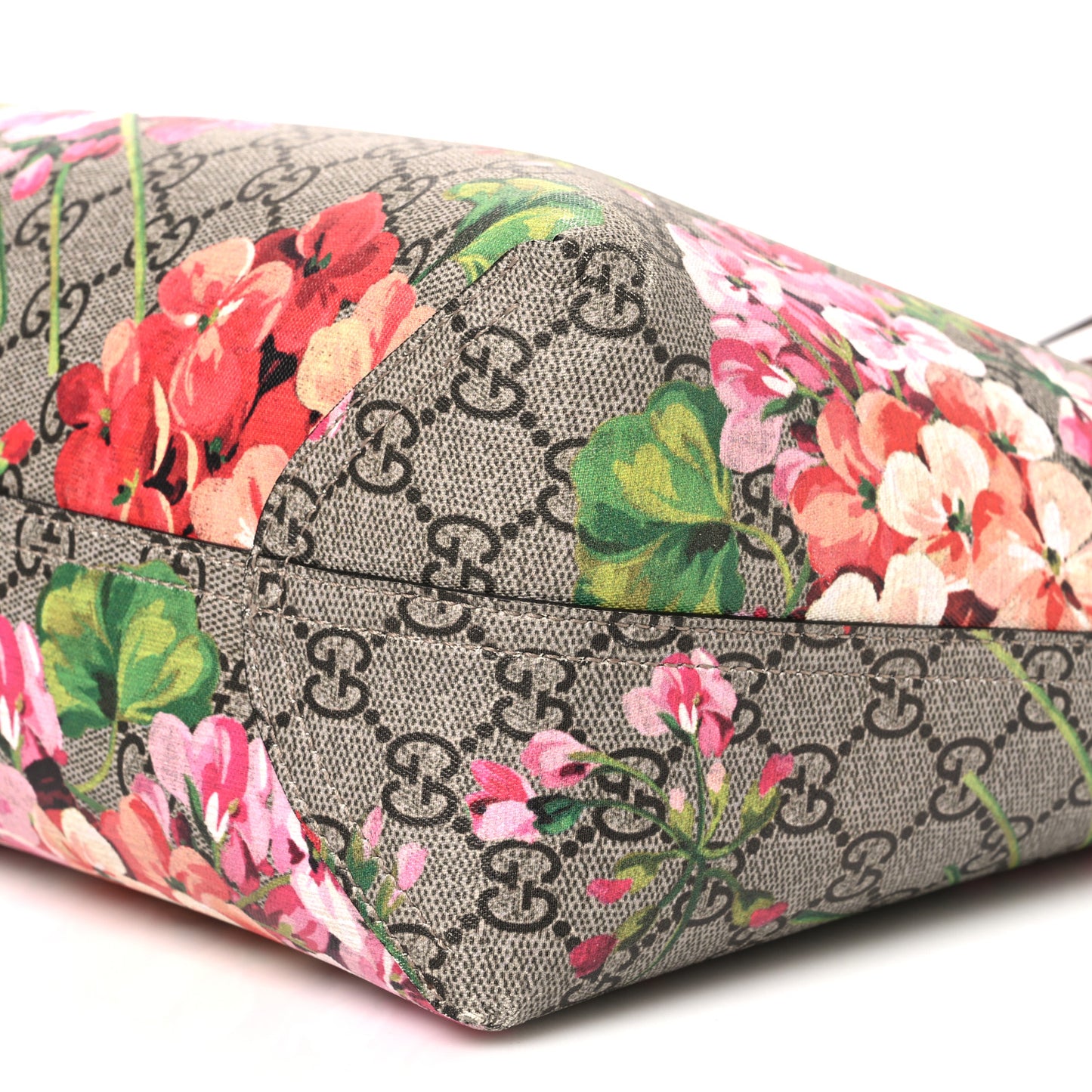 GG Supreme Monogram Blooms Large Reversible Tote Beige Multicolor Dry Rose