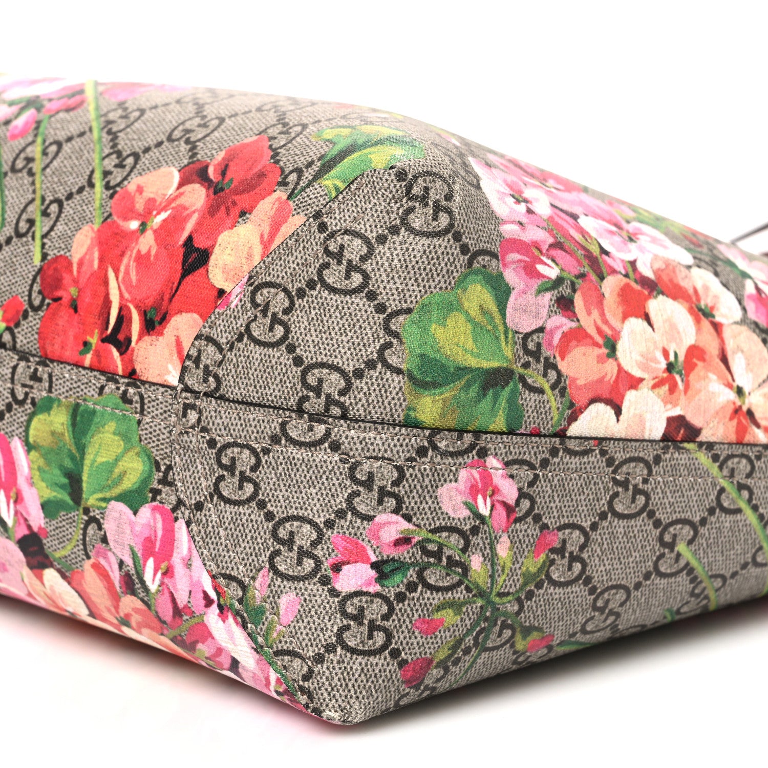 Gucci GG Supreme Monogram Blooms Large Reversible Tote Beige Multicolor Dry Rose 14 of 17