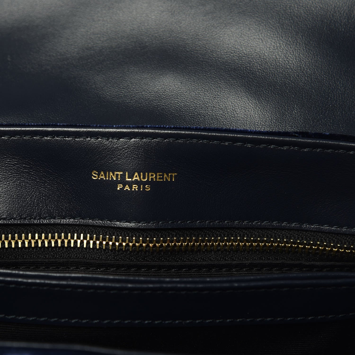 Saint Laurent Velvet Y Quilted Monogram Toy Loulou Crossbody Bag Navy 6 of 7