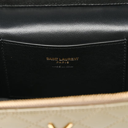 Saint Laurent Lambskin Quilted Mini Gaby Vanity Case Light Musk 6 of 9