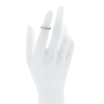 Tiffany Sterling Silver Diamond Somerset Mesh Band Ring 44 3 2 of 4