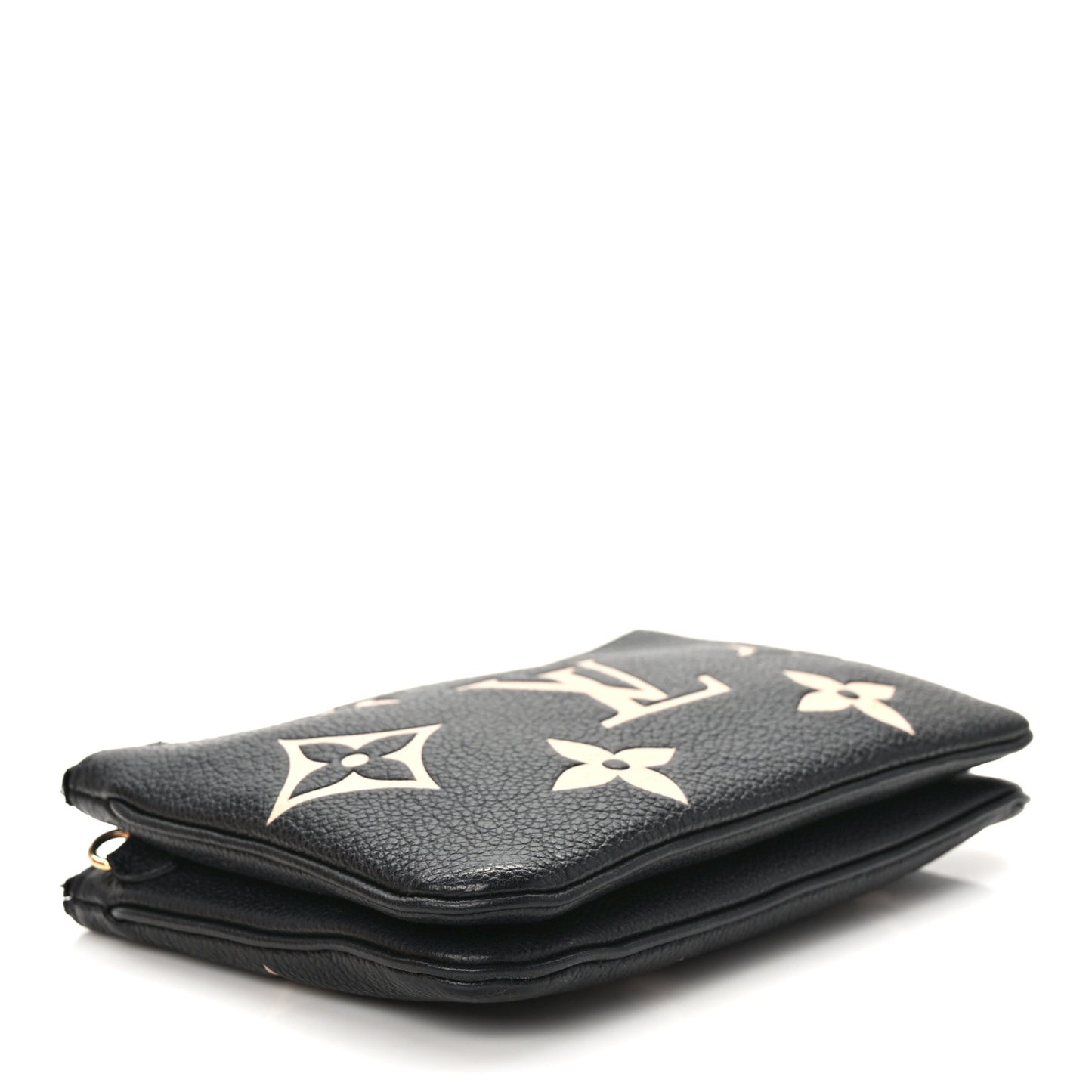 Empreinte Monogram Giant Double Zip Pochette Black Cream