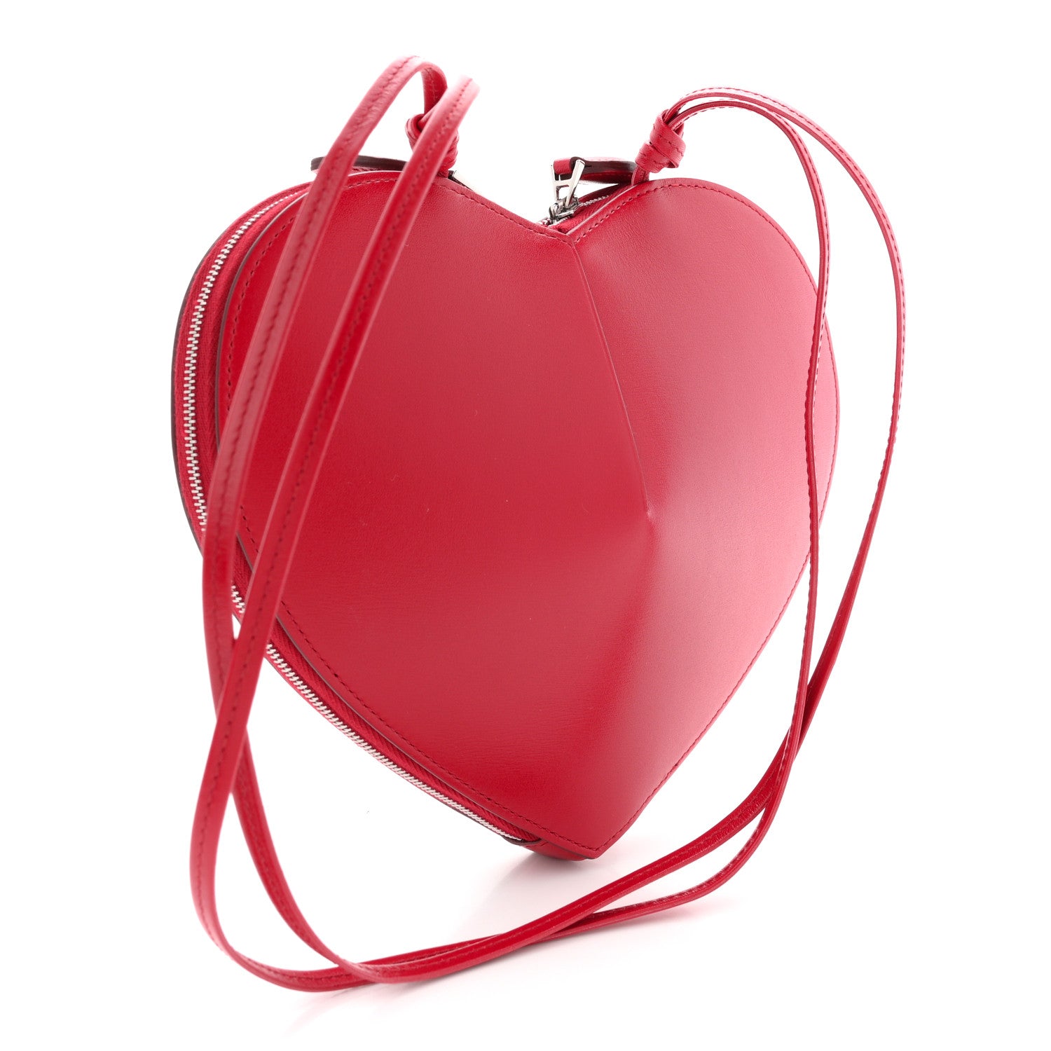 Alaia Lux Calfskin Le Coeur Bag Lacquer Red 3 of 9