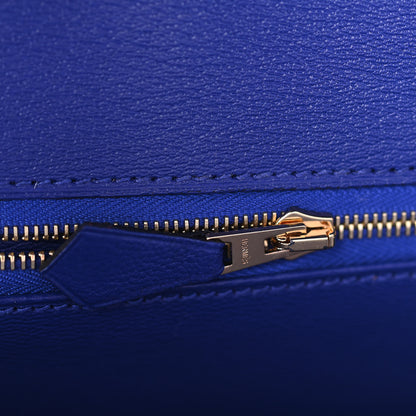Hermes Matte Alligator Birkin 30 Bleu Electrique 18 of 32