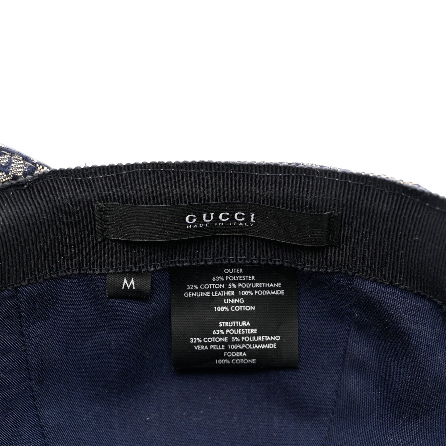 Monogram Web Baseball Hat M Beige Blue