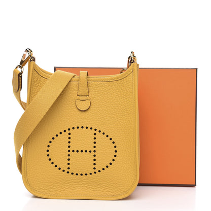Hermes Taurillon Clemence Evelyne TPM Jaune Ambre 10 of 10