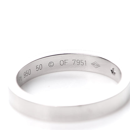 Cartier Platinum Diamond 3mm C De Wedding Band Ring 50 5.25 5 of 7